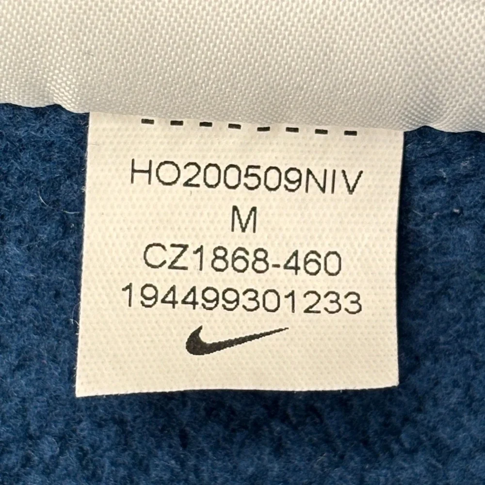 Nike Icon Clash Sweatshirt Womens Medium Blue Gold Allover Print Fleece Size M